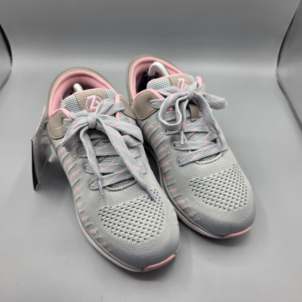 Zeba Sneakers Womens 7 Gray Pink Hands Free Step In Walking Comfort‎ Shoes NWOB